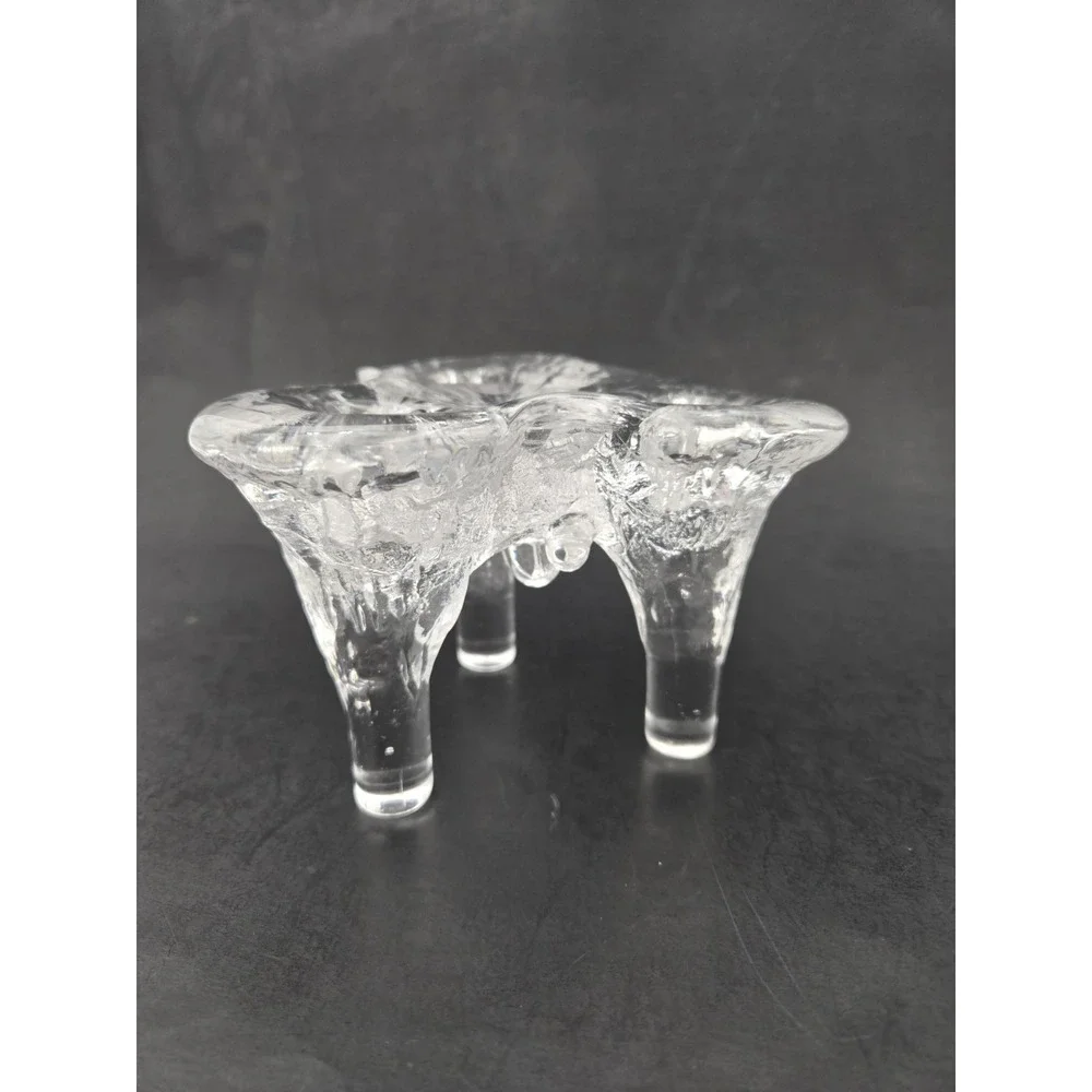 Vtg Kosta Boda Icicle Candle Holder Igloo Line Göran Wärff Tripod Candlestick